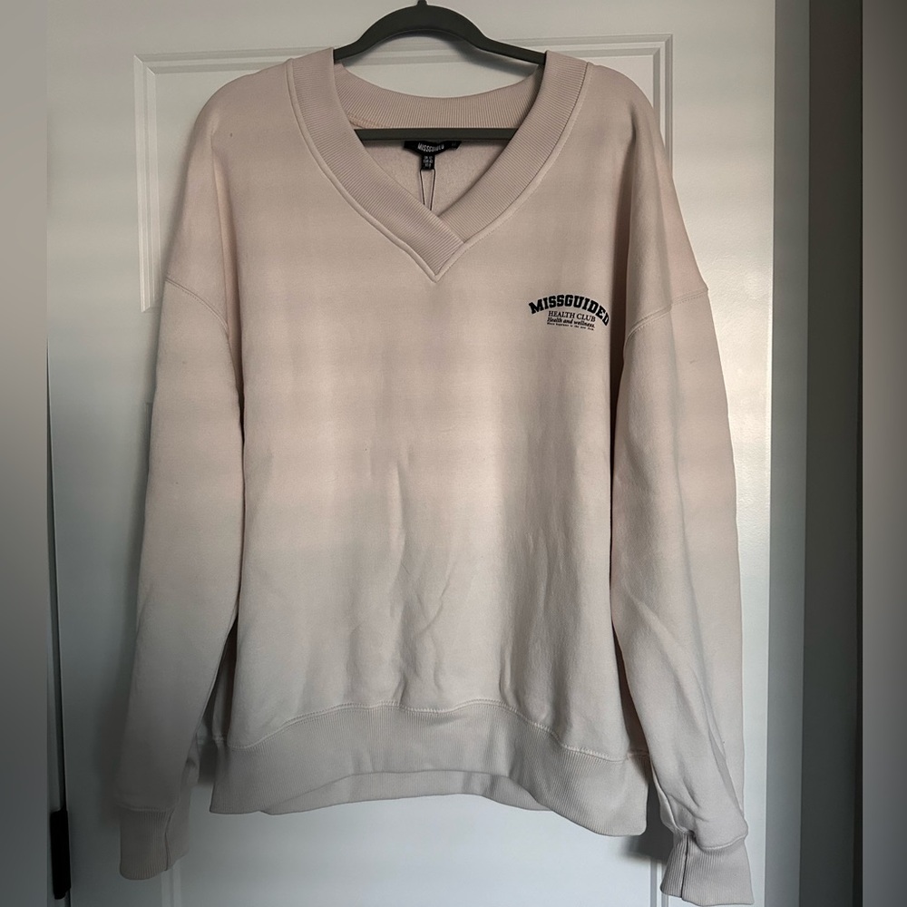 Misguided V-Neck Sweatshirt